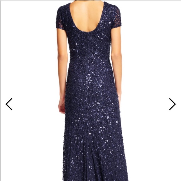 Adrianna Papell Scoop Back Sequin Gown - Picture 4 of 7